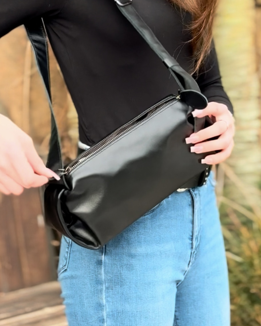 Сумка женская Legessy из натуральной кожи MEY Black (MEY BLACK) - фото 4 Сумка женская Legessy из натуральной кожи MEY Black (MEY BLACK) - фото 4