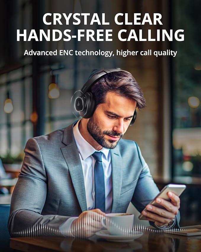 Навушники бездротові з мікрофоном Tronsmart Q20S з шумопоглинанням - фото 5 Навушники бездротові з мікрофоном Tronsmart Q20S з шумопоглинанням - фото 5