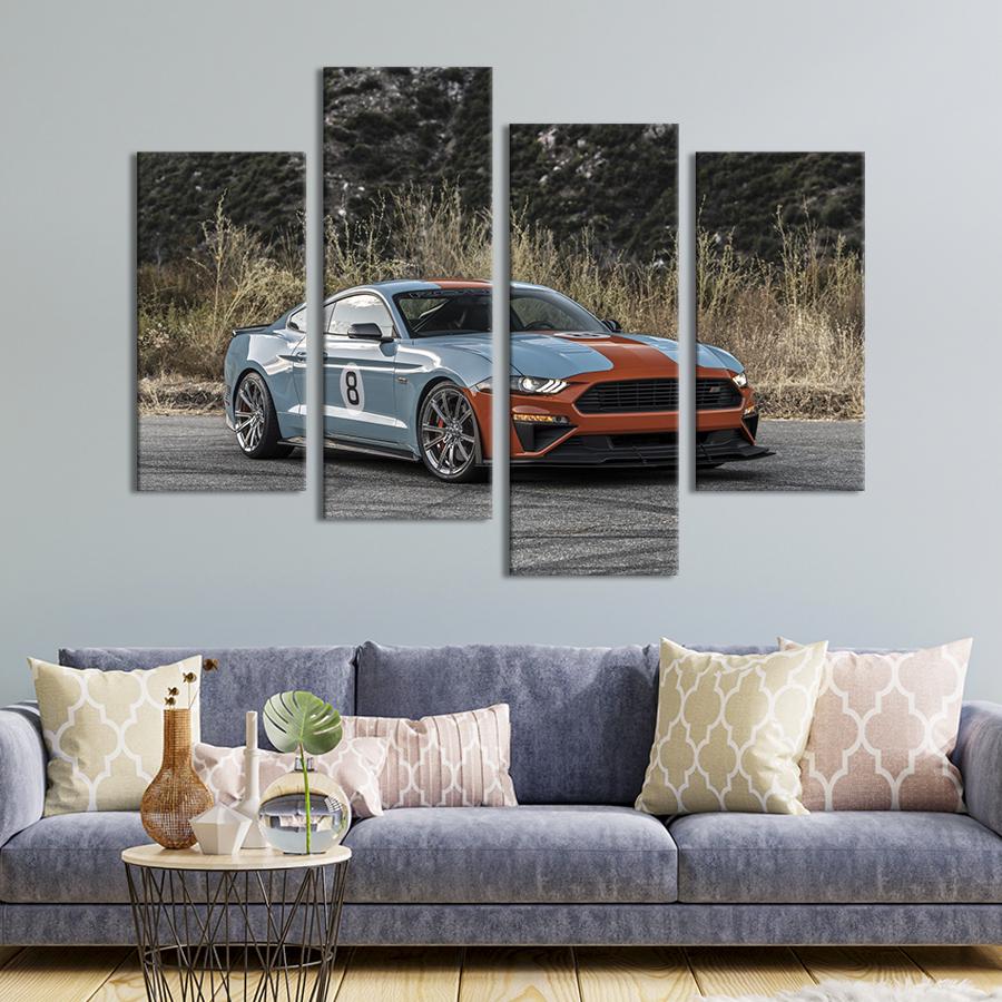 Картина на холсте Мощный автомобиль Mustang Roush Stage 149x106 см (1253-42)