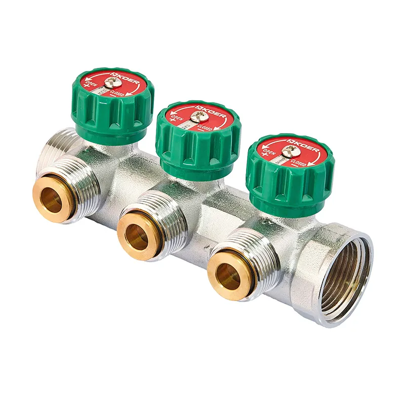 Коллектор вентильный KOER KR.1127-3 с адаптером 1x3/4" 3 Ways (KR4947)