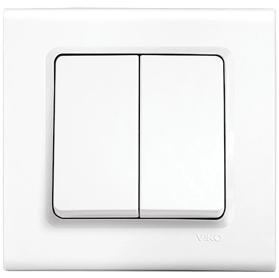 Выключатель двойной VIKO Linnera Белый (31446141)
