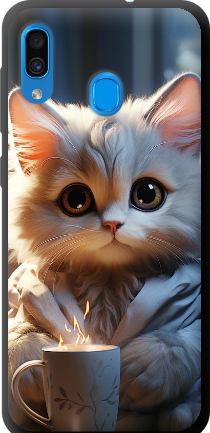 Чехол на Samsung Galaxy A30 2019 A305F White cat (5646b-1670-42517)
