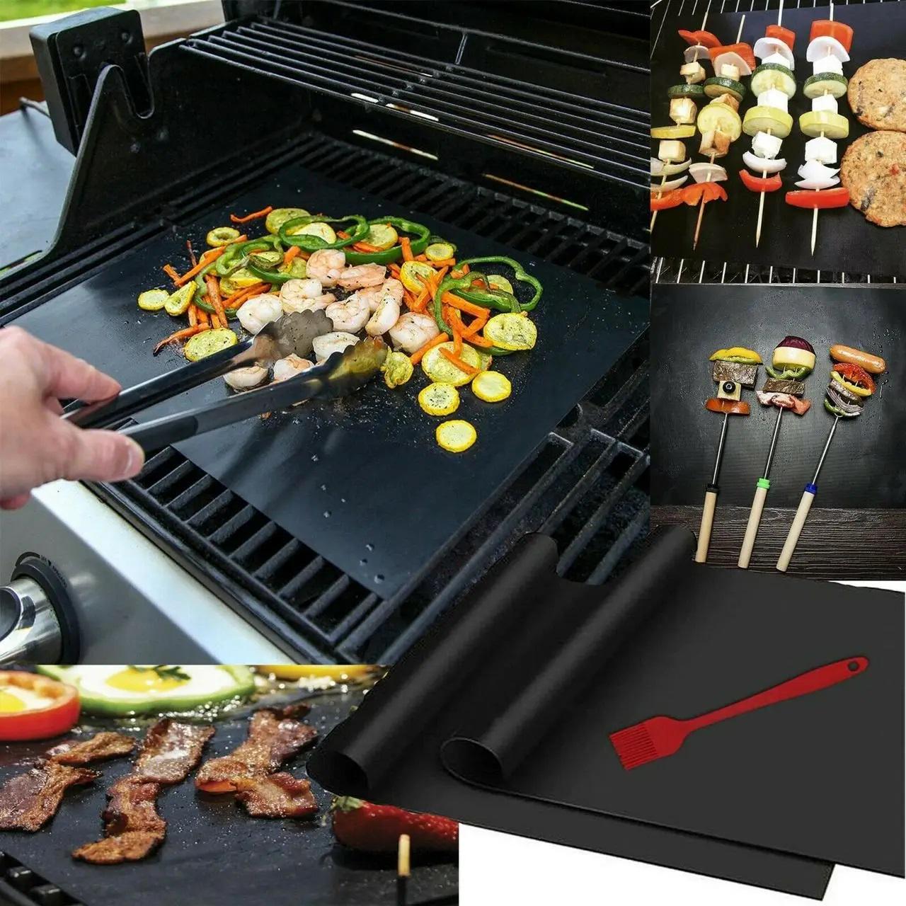 Коврик гриль BBQ Grill Mat антипригарный тефлоновый 33х40 см - фото 8