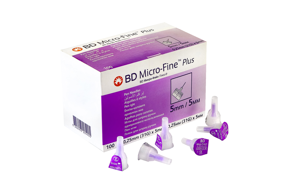 Иглы для шприц-ручки BD Micro-Fine 31G 0,25х5 мм (COM01834)