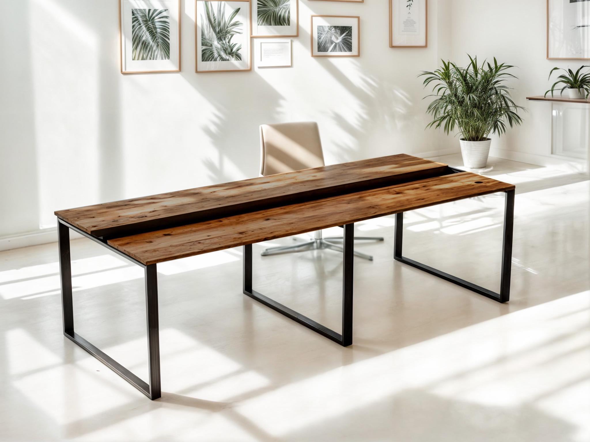 Стол для переговоров Tobi Sho LOFT Volcano КСЛВ/2/36 столешница 36 мм 2700х1100х765 Фаервуд