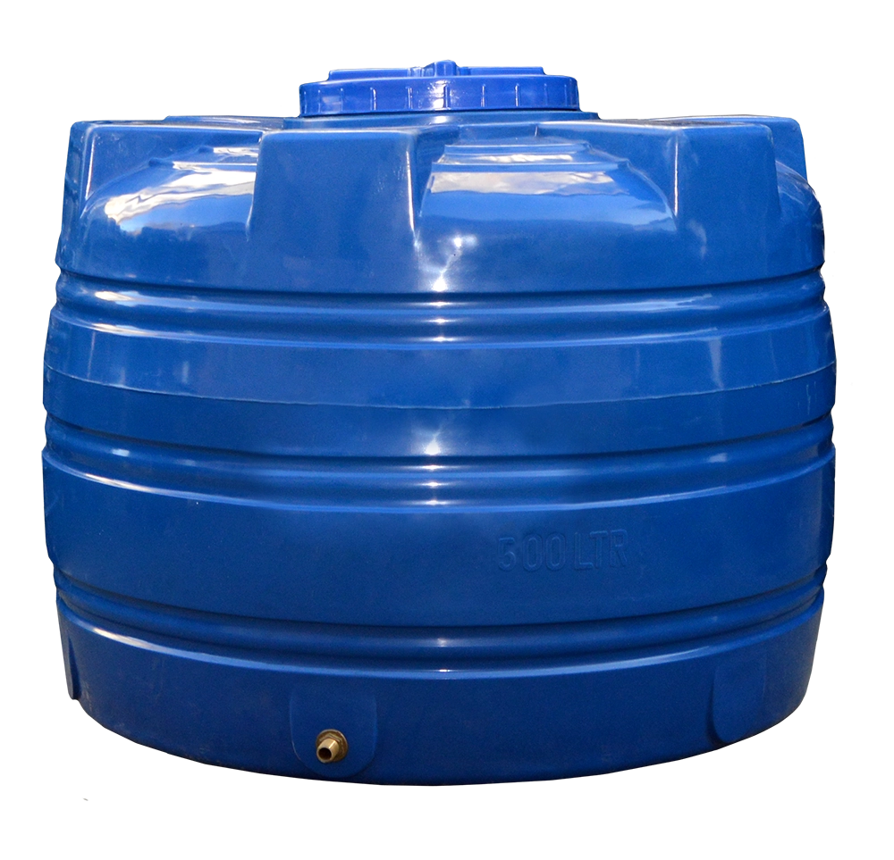 Емкость пластиковая двухслойная вертикальная широкая EV500Ч на 500 л 100х85 см Синий (225)