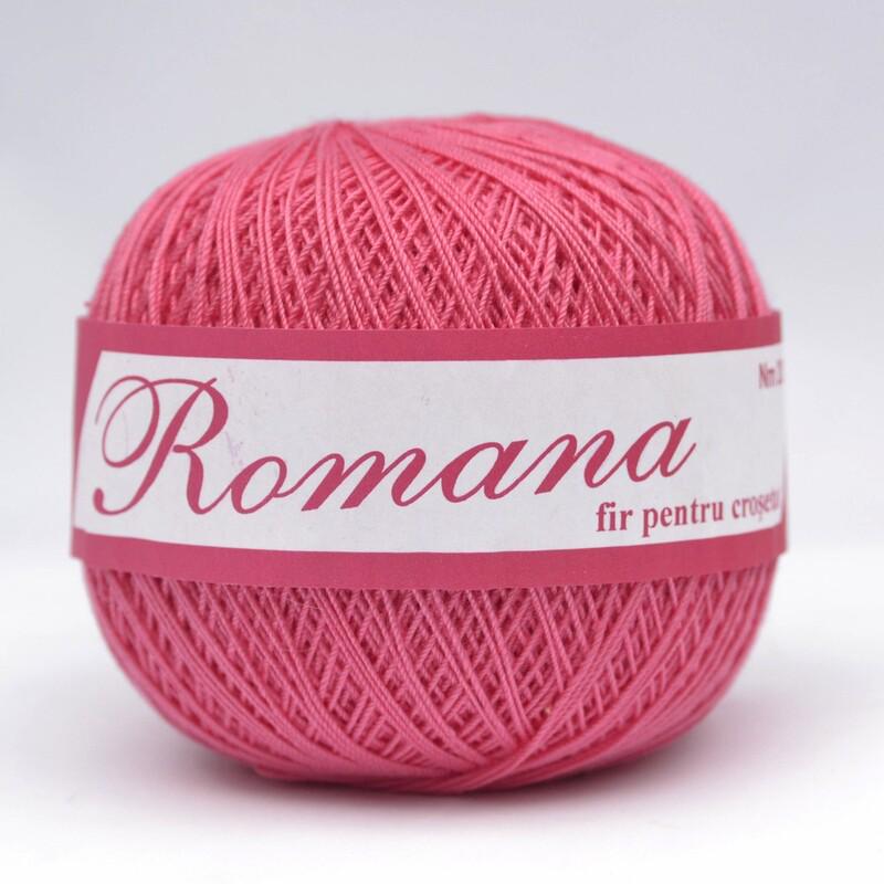 Пряжа хлопковая Romanofir Romana 1212 Насыщенно-розовый (6951)