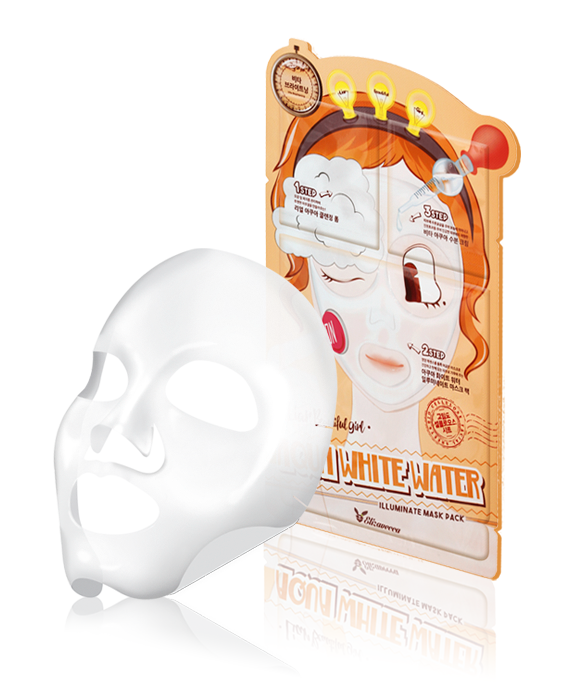 Трехступенчатая маска Elizavecca Aqua White Water Illuminate Mask осветляющая и увлажняющая 1 шт 25 мл