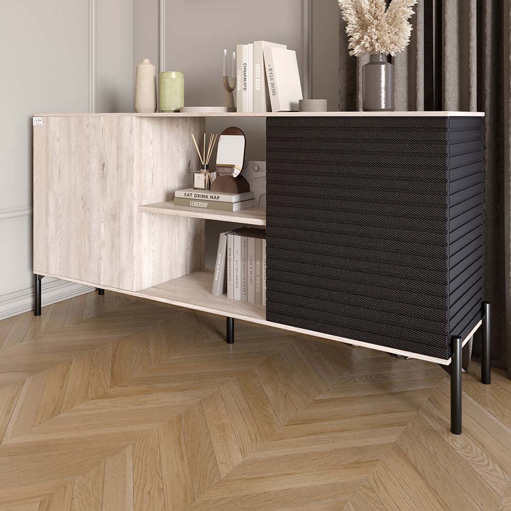 Комод Lion Грей 154x38x76,5 см Самоа Дымчатый/Асфальт (LION-042725)