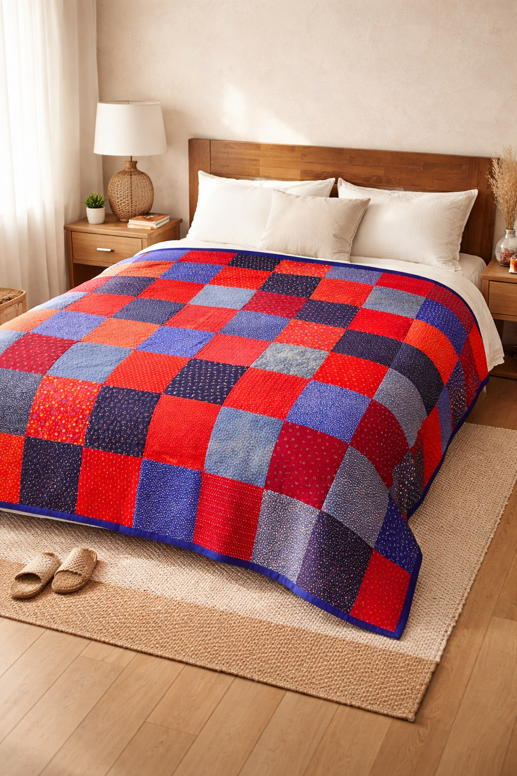 Покривало печворк ручної роботи 150х200 см Акцент настрою Покривало печворк ручної роботи 150х200 см Акцент настрою