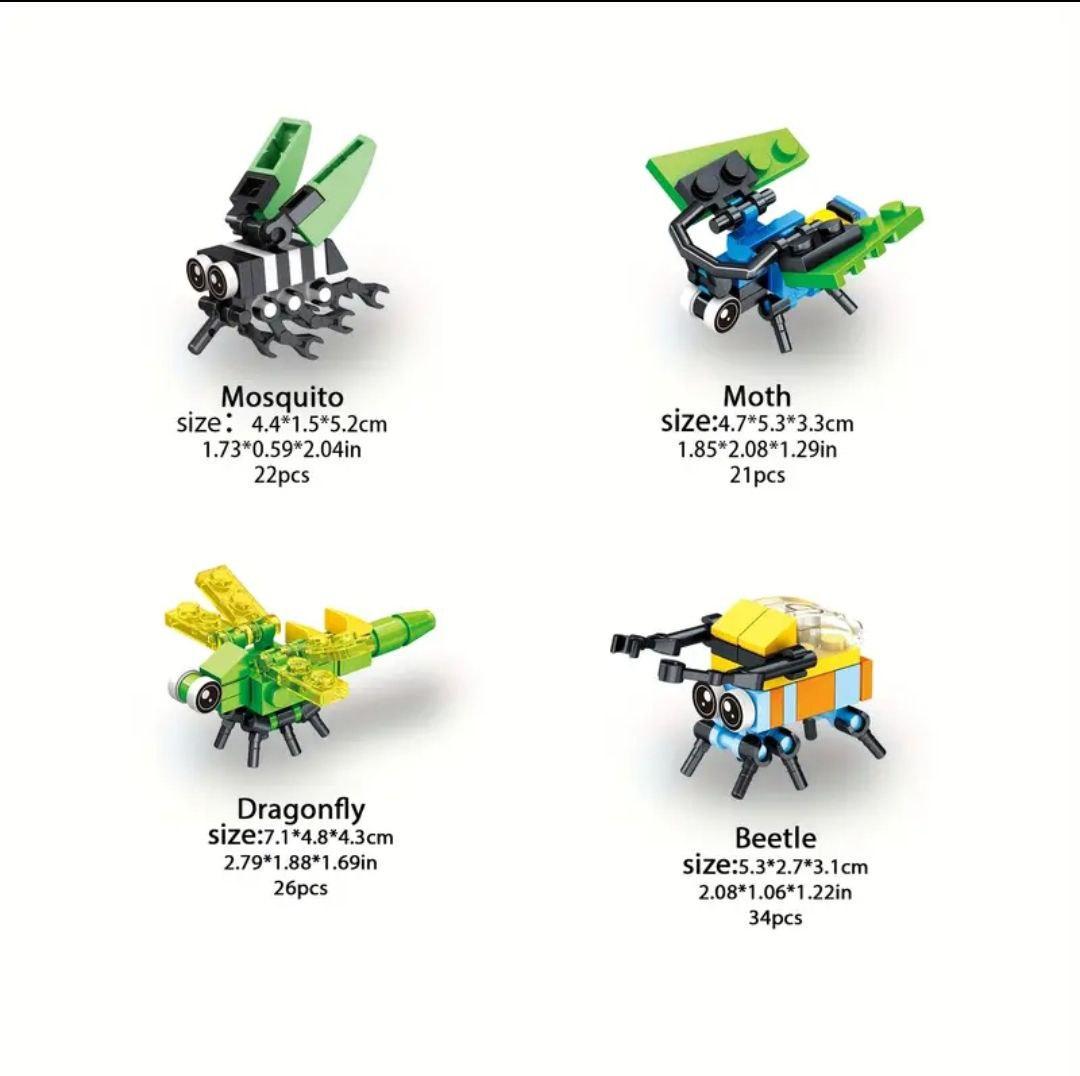 Конструктор детский учебный Насекомые 12 жучков/паучков/пчел 248 дет. - фото 4 Конструктор детский учебный Насекомые 12 жучков/паучков/пчел 248 дет. - фото 4