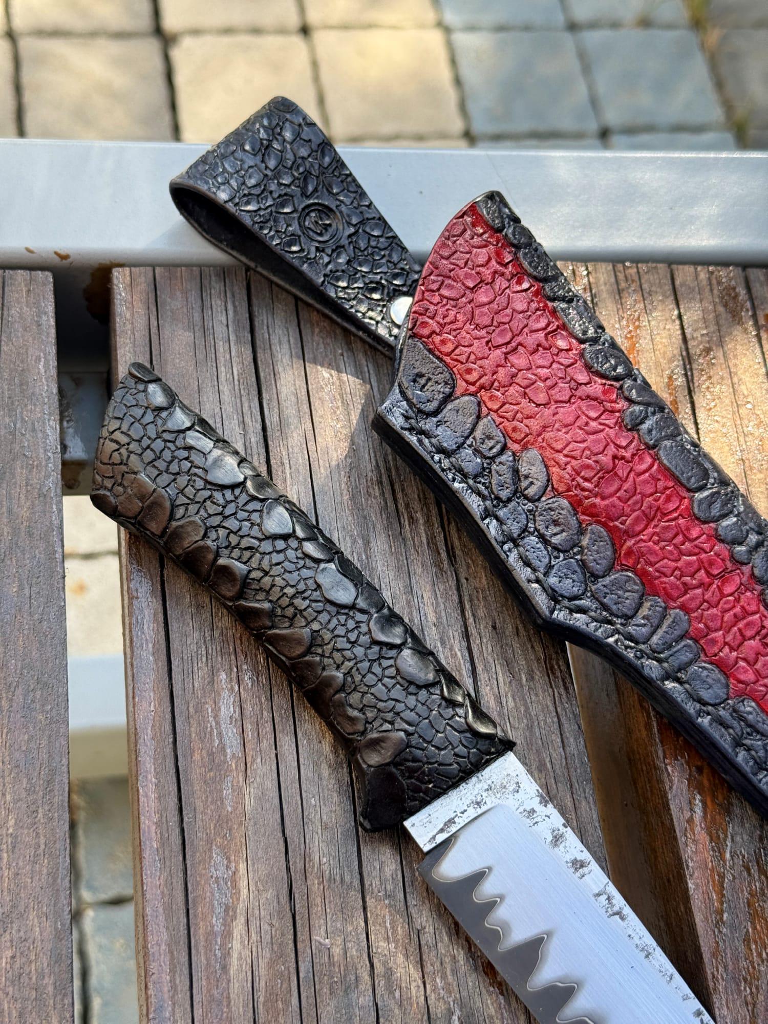 Нож туристический Gorillas BBQ KN207 Раскол сталь ламинат Rex-12 - фото 12