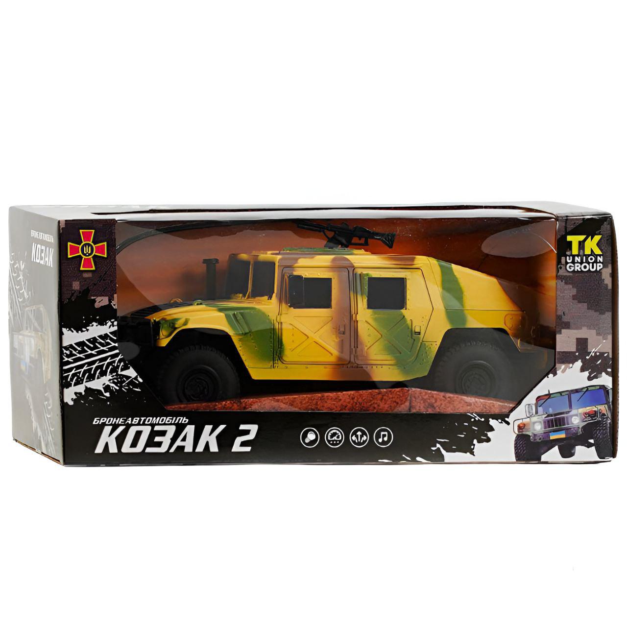 Радиоуправляемая машина TK Group 60674 Бронеавтомобиль Казак звуки/подсветка фар/на батарейках Желтый (29511100) - фото 2 Радиоуправляемая машина TK Group 60674 Бронеавтомобиль Казак звуки/подсветка фар/на батарейках Желтый (29511100) - фото 2