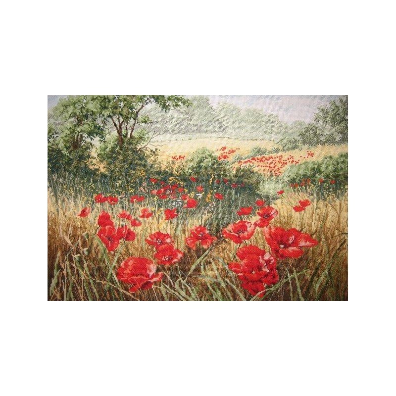 Набор для вышивания крестиком Anchor APC935 A Host Of Poppies Маковое поле (6582)