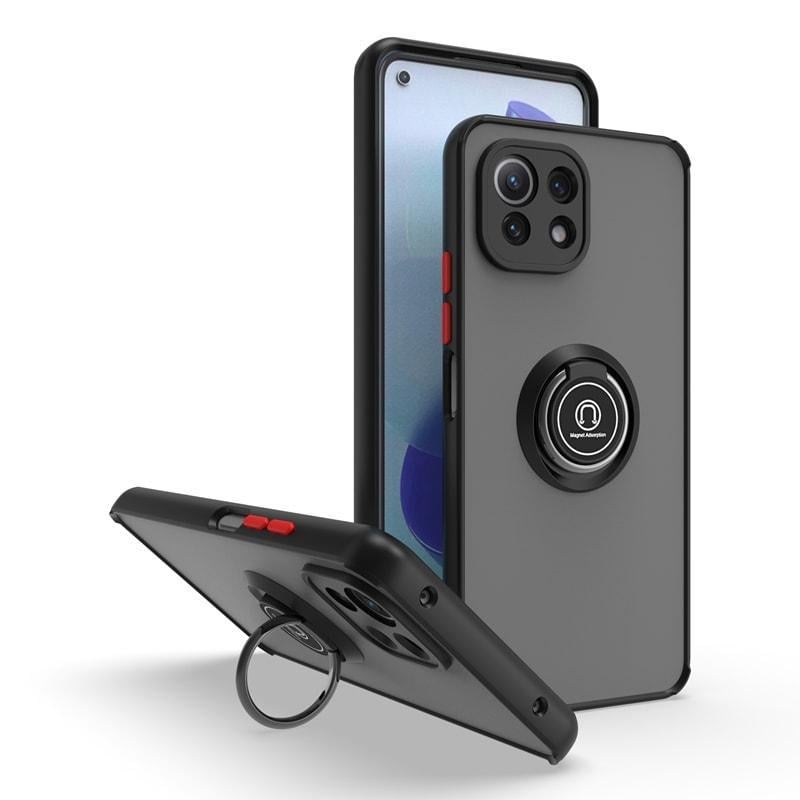 Защитный чехол MatteLuxe Xiaomi 11 Lite 5G NE (с кольцом) Black (34105-2B)