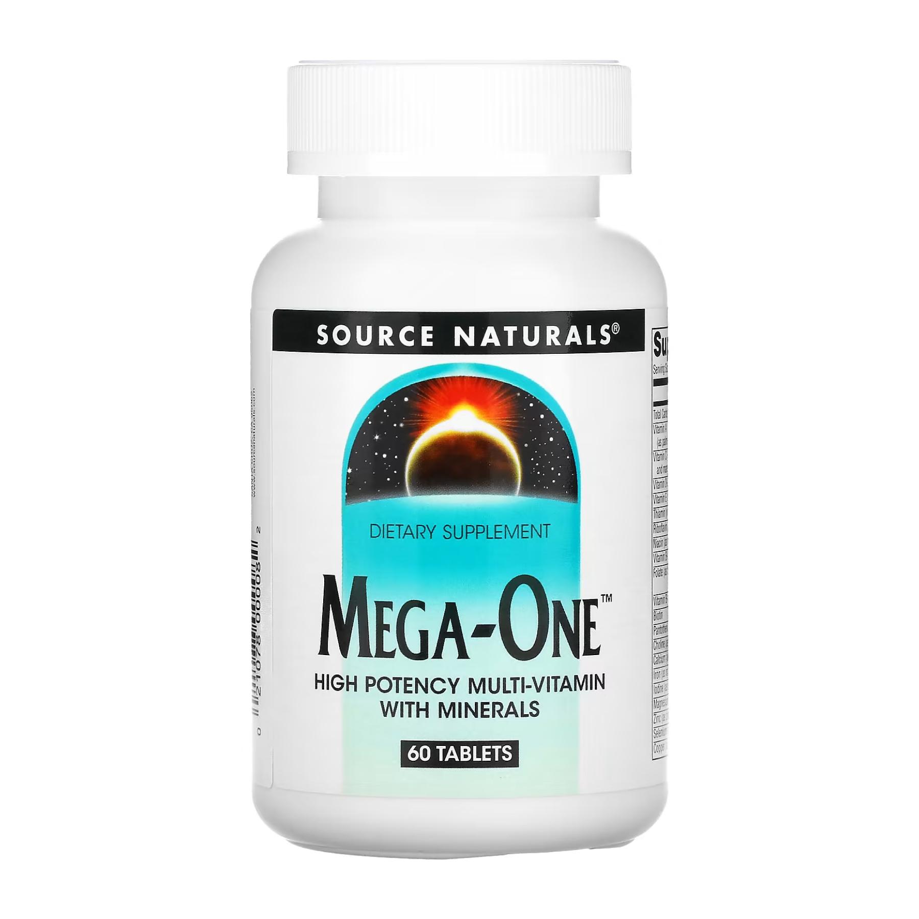 Мультивитамины Source Naturals Mega-One 60 таб.