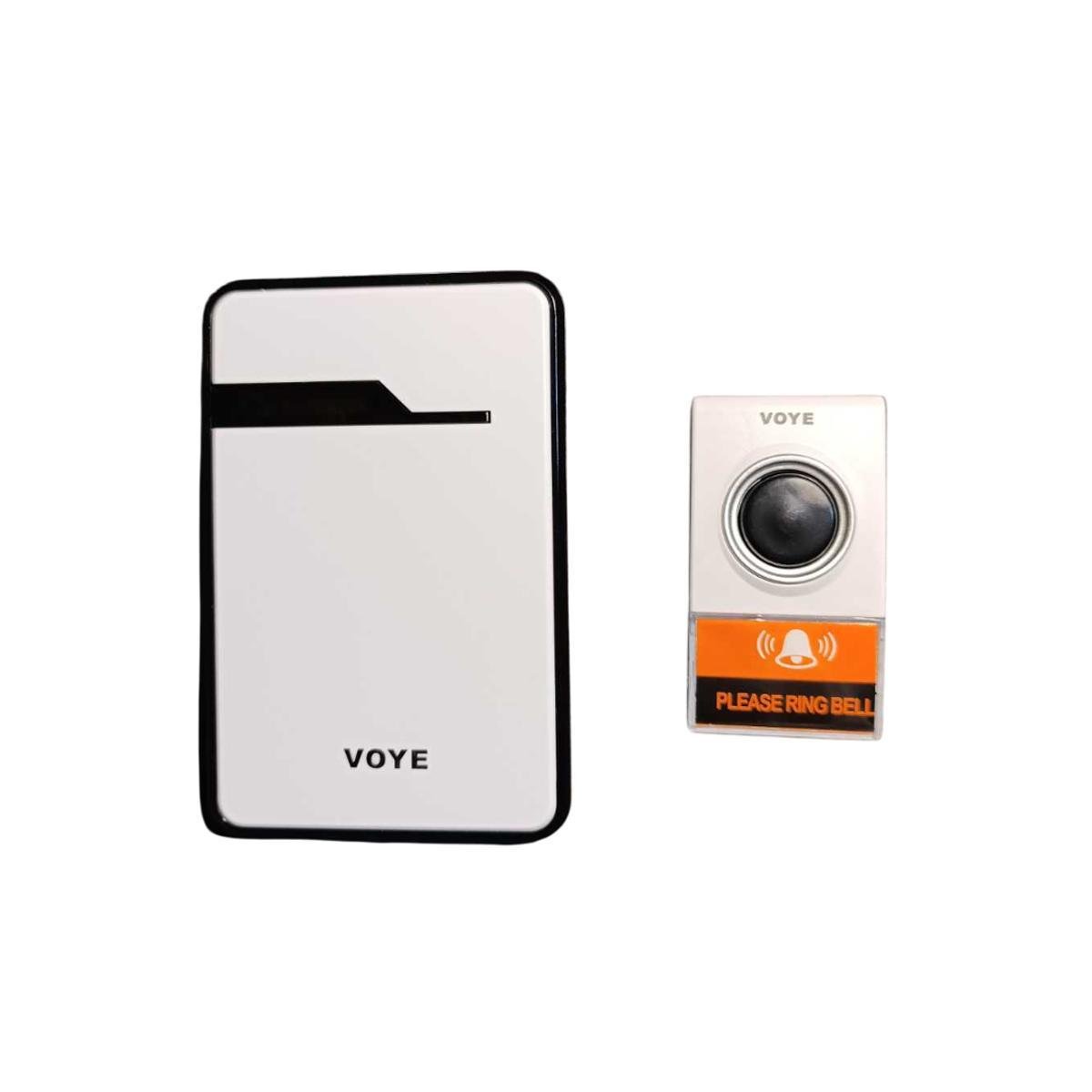 Звонок дверной беспроводной VOYE V019А WL-651 38 мелодий на батарейках White/Black/Orange (200288) - фото 2 Звонок дверной беспроводной VOYE V019А WL-651 38 мелодий на батарейках White/Black/Orange (200288) - фото 2