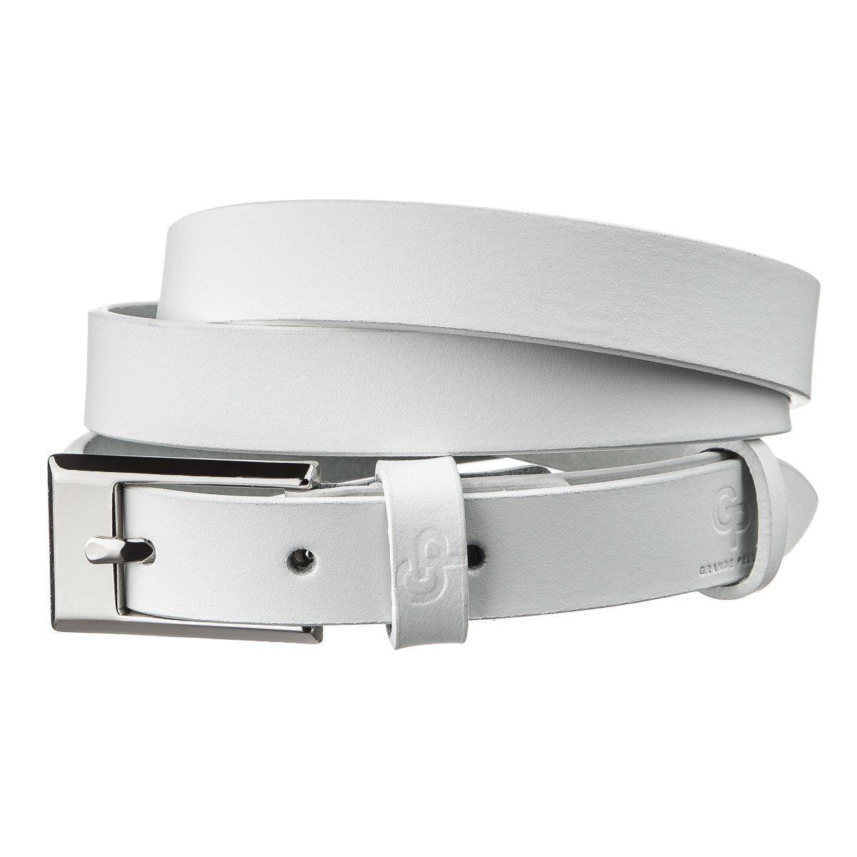 Ремень женский Grande pelle 11252 тонкий Белый
