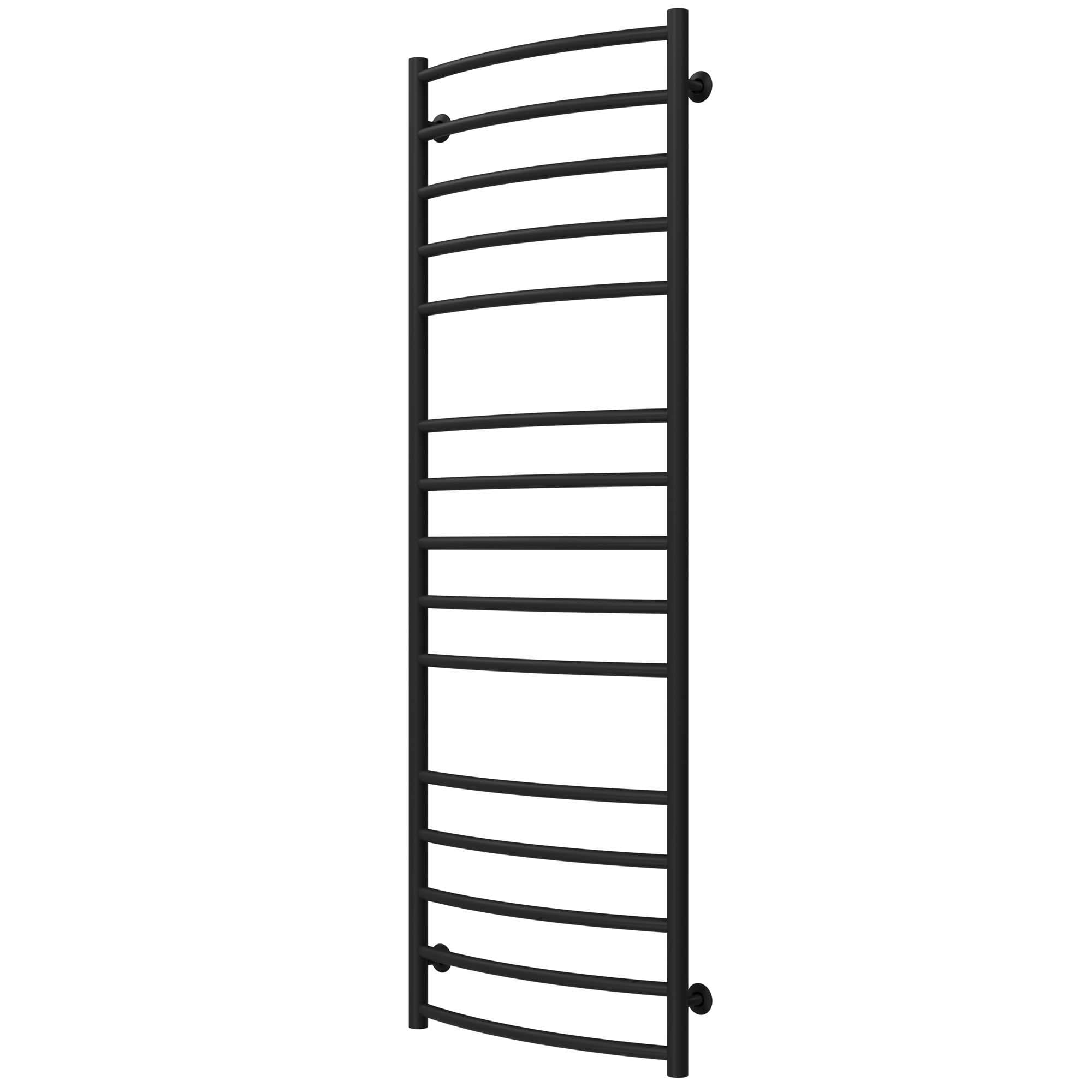 Полотенцесушитель водяной Deffi Классик Элит П15 боковое левое подключение нержавеющая сталь 600х1500 мм Черный (C.KE.150.60.15.B.B)