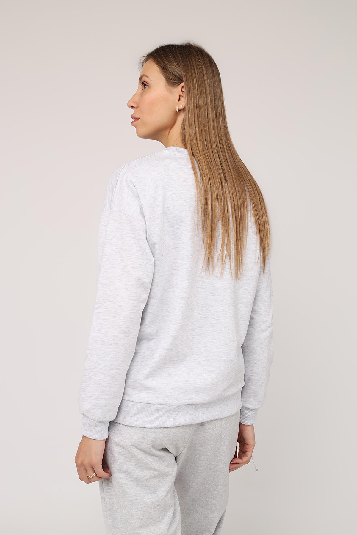 Світшот жіночий ЦБ-00276709 р. 42 Світло-сірий (SKT001065850) - фото 4 Світшот жіночий ЦБ-00276709 р. 42 Світло-сірий (SKT001065850) - фото 4