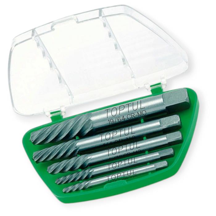 Экстракторы обламанных болтов Toptul 2-8,5 мм 5 шт. (2684183248)