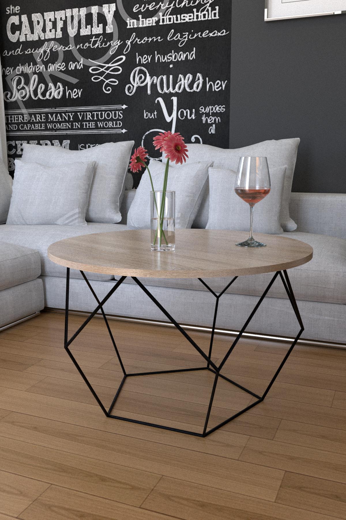 Журнальный стол EcoLoft Оникс DSP-1282-8 в стиле лофт Дуб Сонома (29879095) - фото 3 Журнальный стол EcoLoft Оникс DSP-1282-8 в стиле лофт Дуб Сонома (29879095) - фото 3