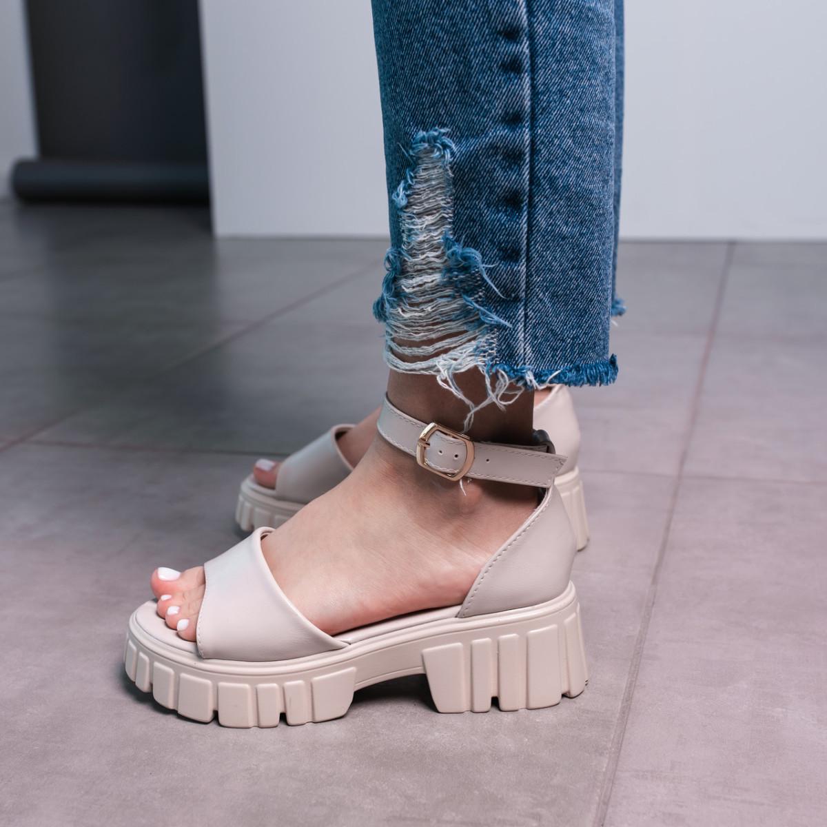 Босоножки женские Fashion р. 37 23,5 см Бежевый (3607)