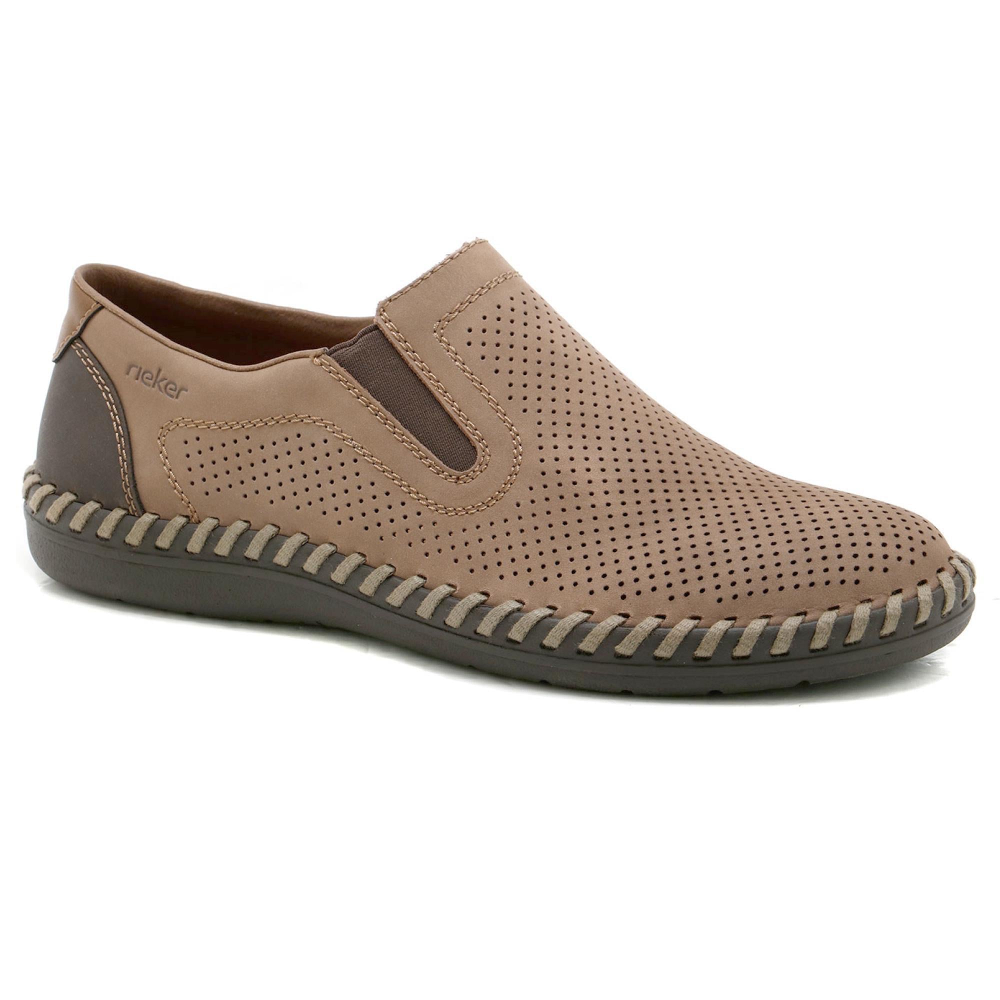 Слипоны мужские весенние RIEKER р. 42 Бежевый (89263-42)