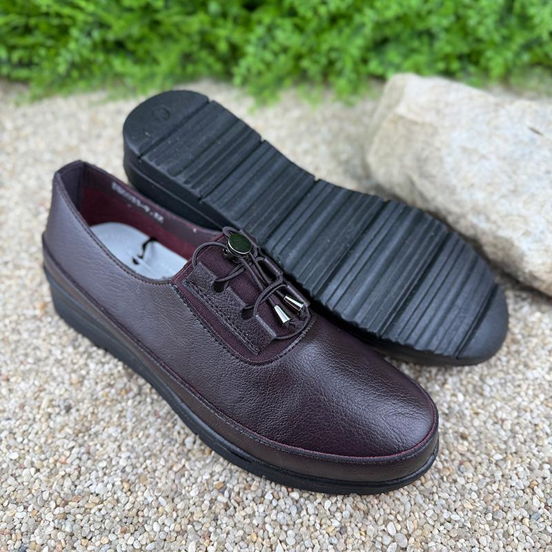 Мокасини жіночі шкіряні Е-002033-9 p. 39 25 см Бордовий (109174550) - фото 4 Мокасини жіночі шкіряні Е-002033-9 p. 39 25 см Бордовий (109174550) - фото 4