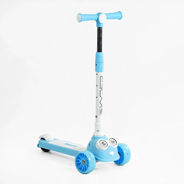 Самокат трехколесный Skyper CL-9255/10 украинская озвучка и подсветка платформы/руль складной/колеса PU со светом 125х40 мм (25107178)