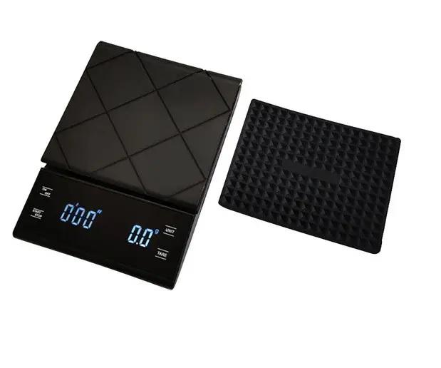 Весы кухонные электронные кофейные Coffee Scale EK6012 с таймером и резиновым ковриком (26645805)