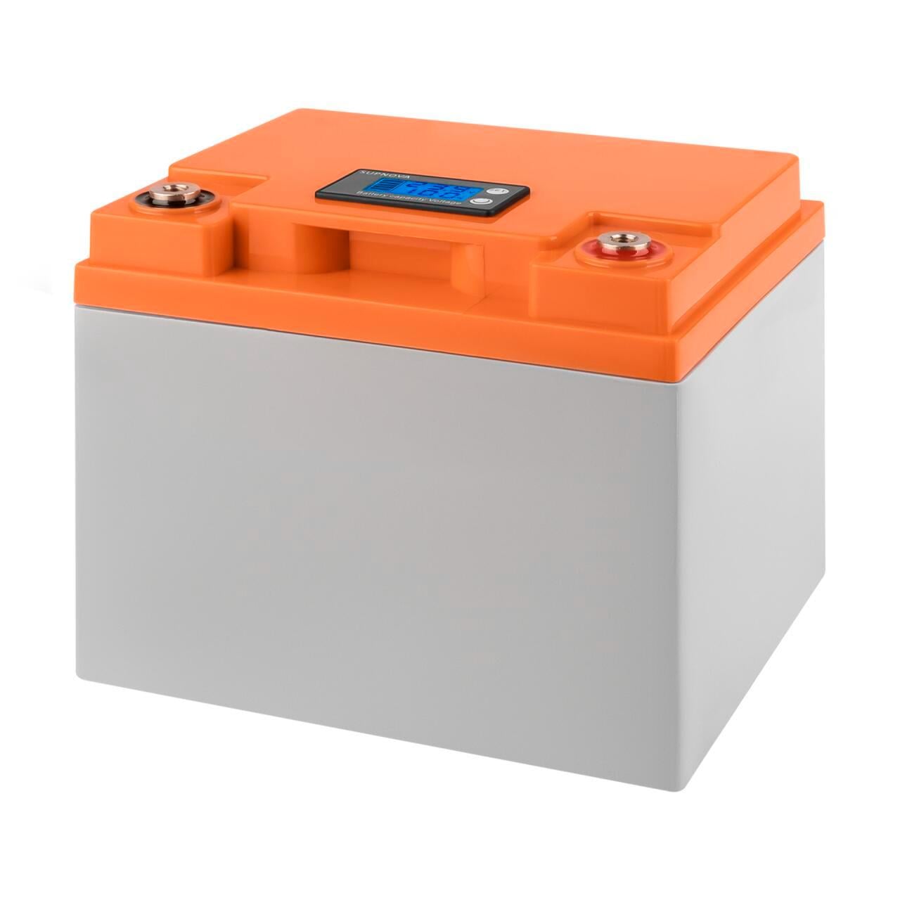 Корпус аккумуляторный LogicPower LP12-38 с LCD дисплеем 200x170x165 мм 12V 38 Ah Plastic Orange/Grey (32709385)