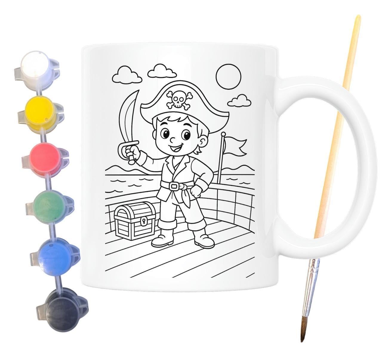 Набор для творчества кружка раскраска Пират 330 мл Белый (КР0144)