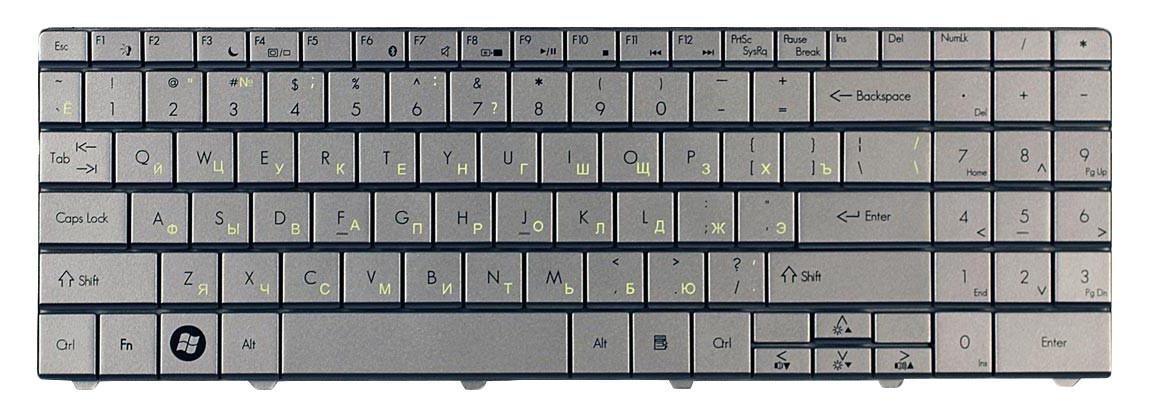 Клавиатура для ноутбука Acer Gateway NV40 Silver