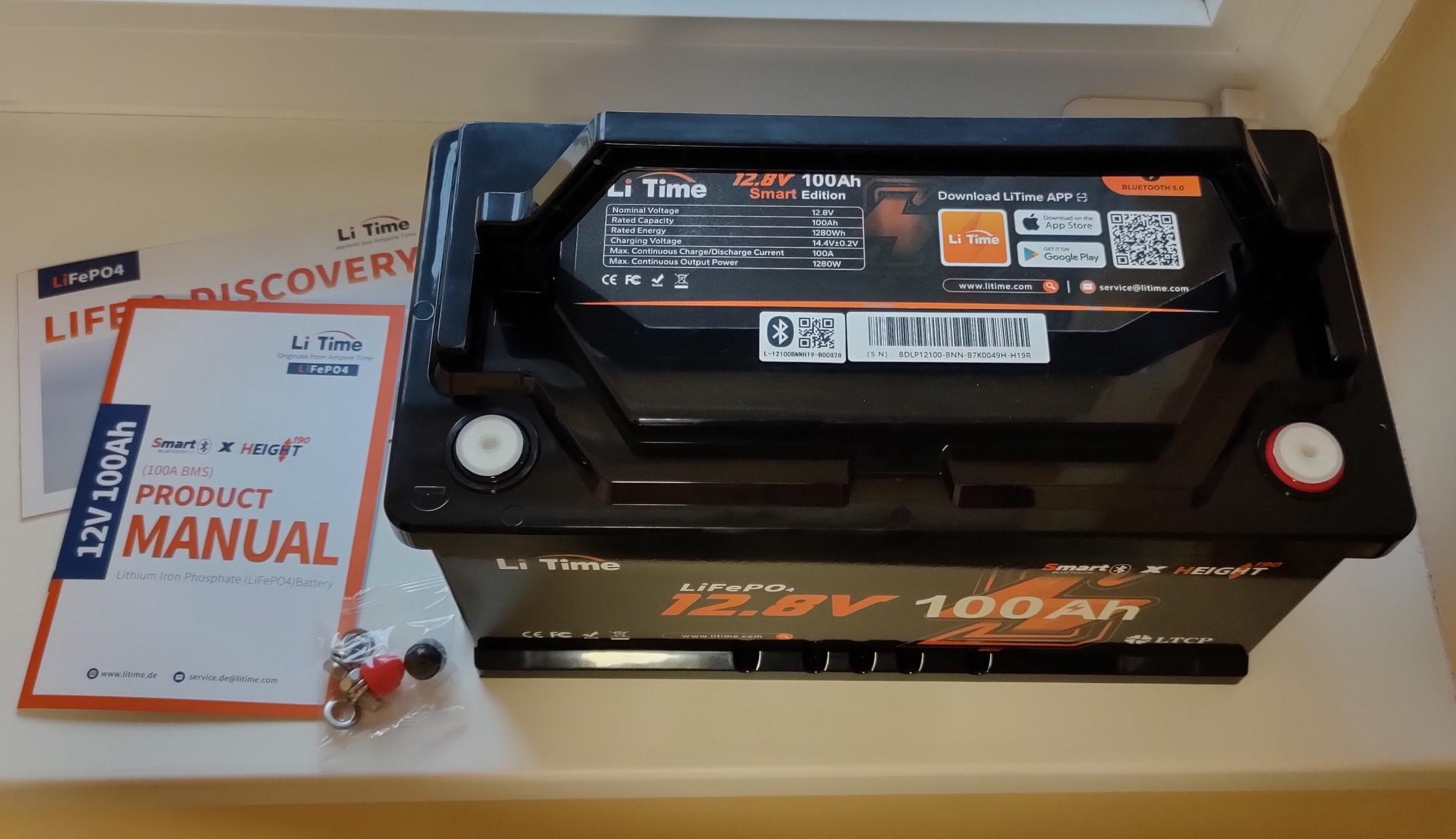 Аккумулятор LiTime LiFePO4 12В 100А ч SMART с Bluetooth 5.0 - фото 7