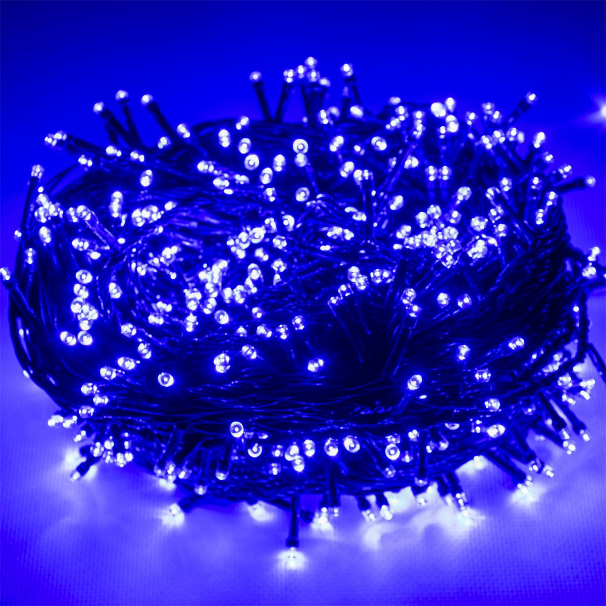Новогодняя гирлянда на елку 1002 1000 LED 63 м Синий (1008962-Blue)