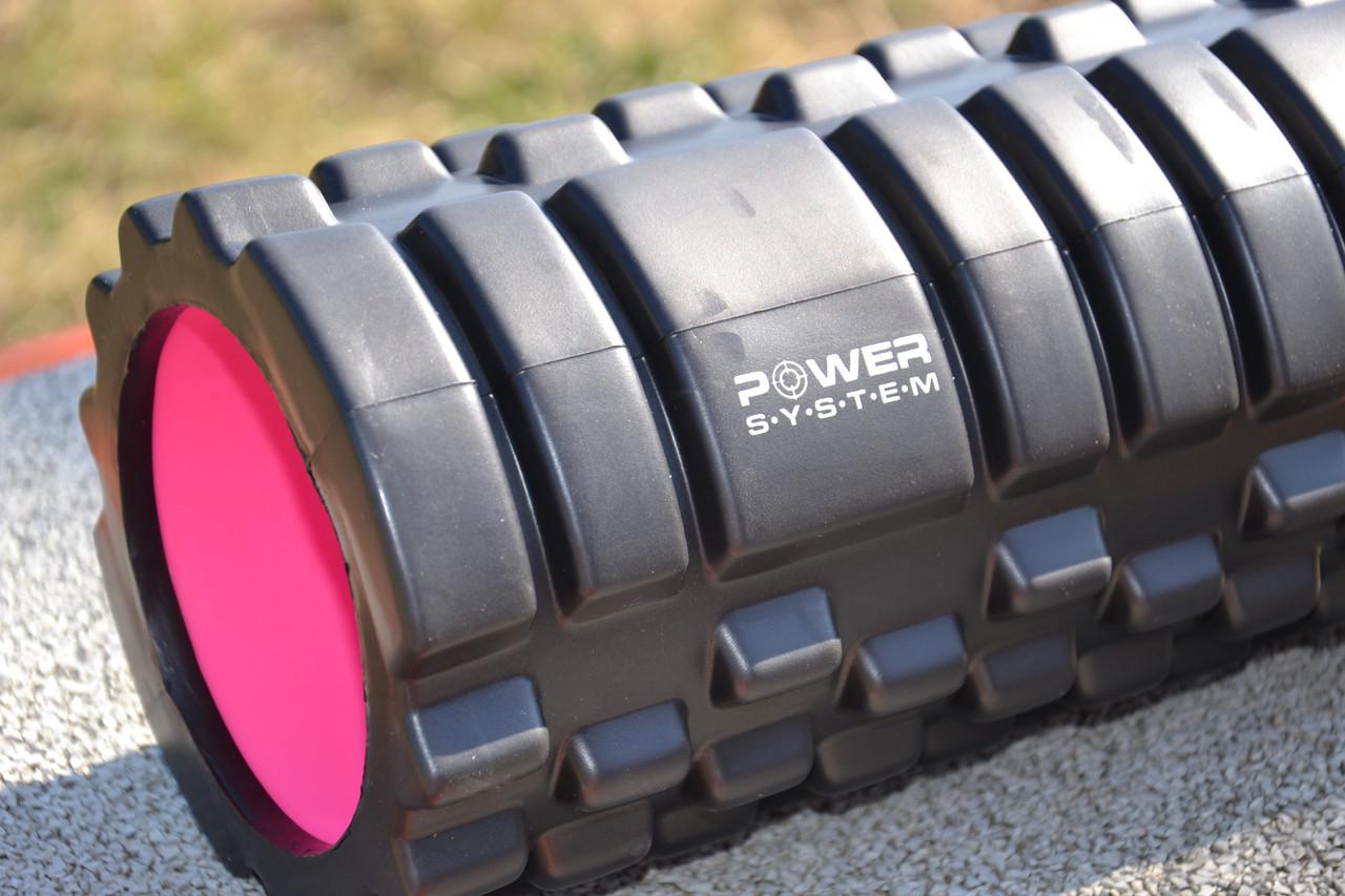 Ролик масажний Power System PS-4050 Fitness Foam Roller 33x15 см Black/Pink - фото 7