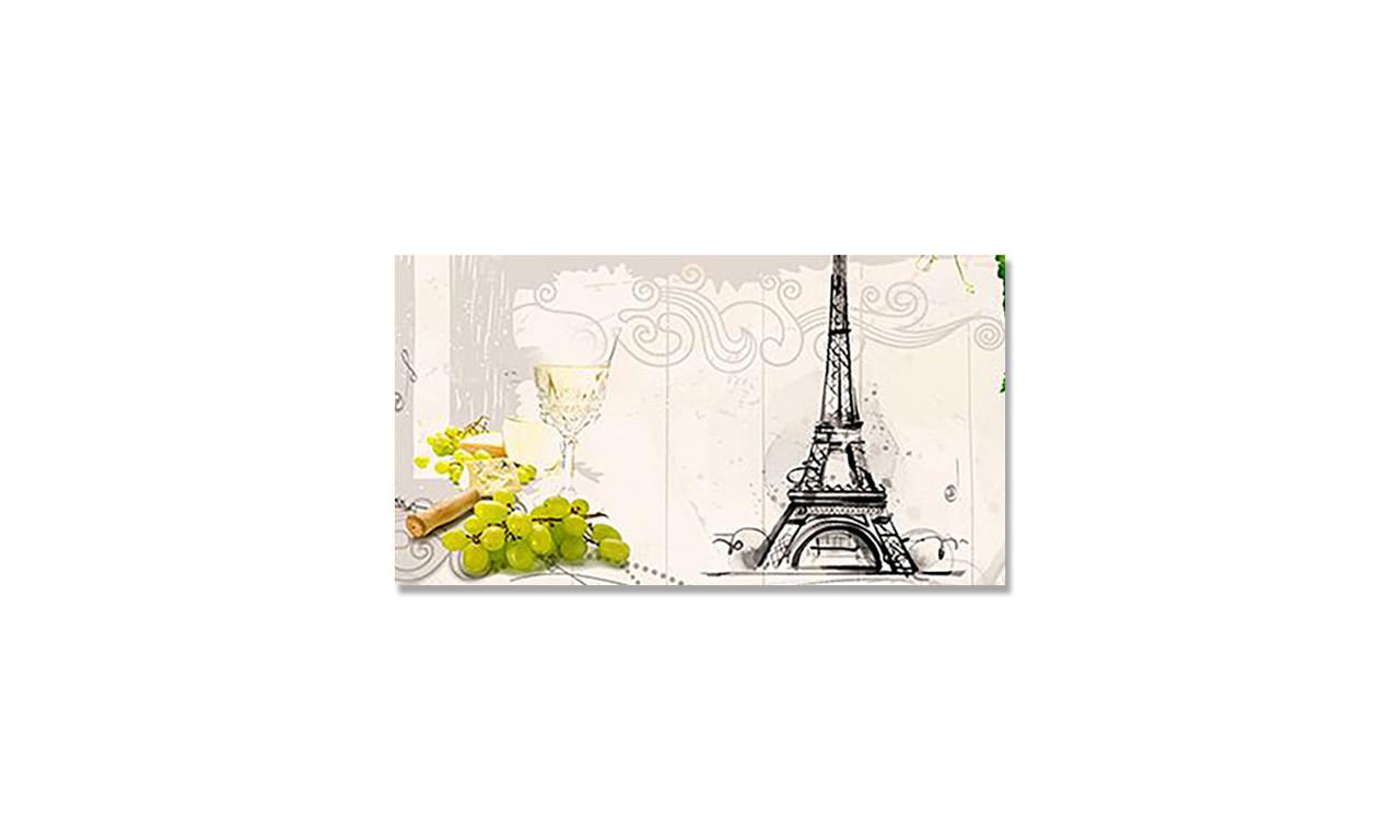 Наклейка виниловая на стол Zatarga Эйфелева башня и Виноград 650х1200 мм (1274515425)