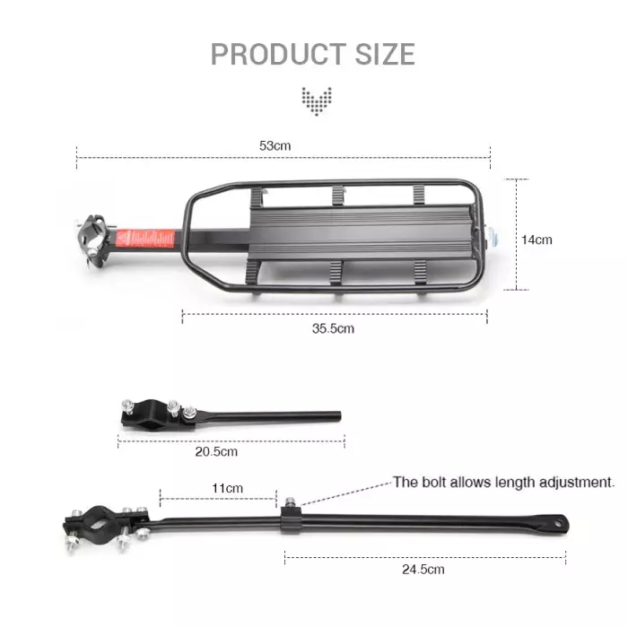 Багажник велосипедний консольний посилений з бортами 24"-29" (VR-6581) - фото 8