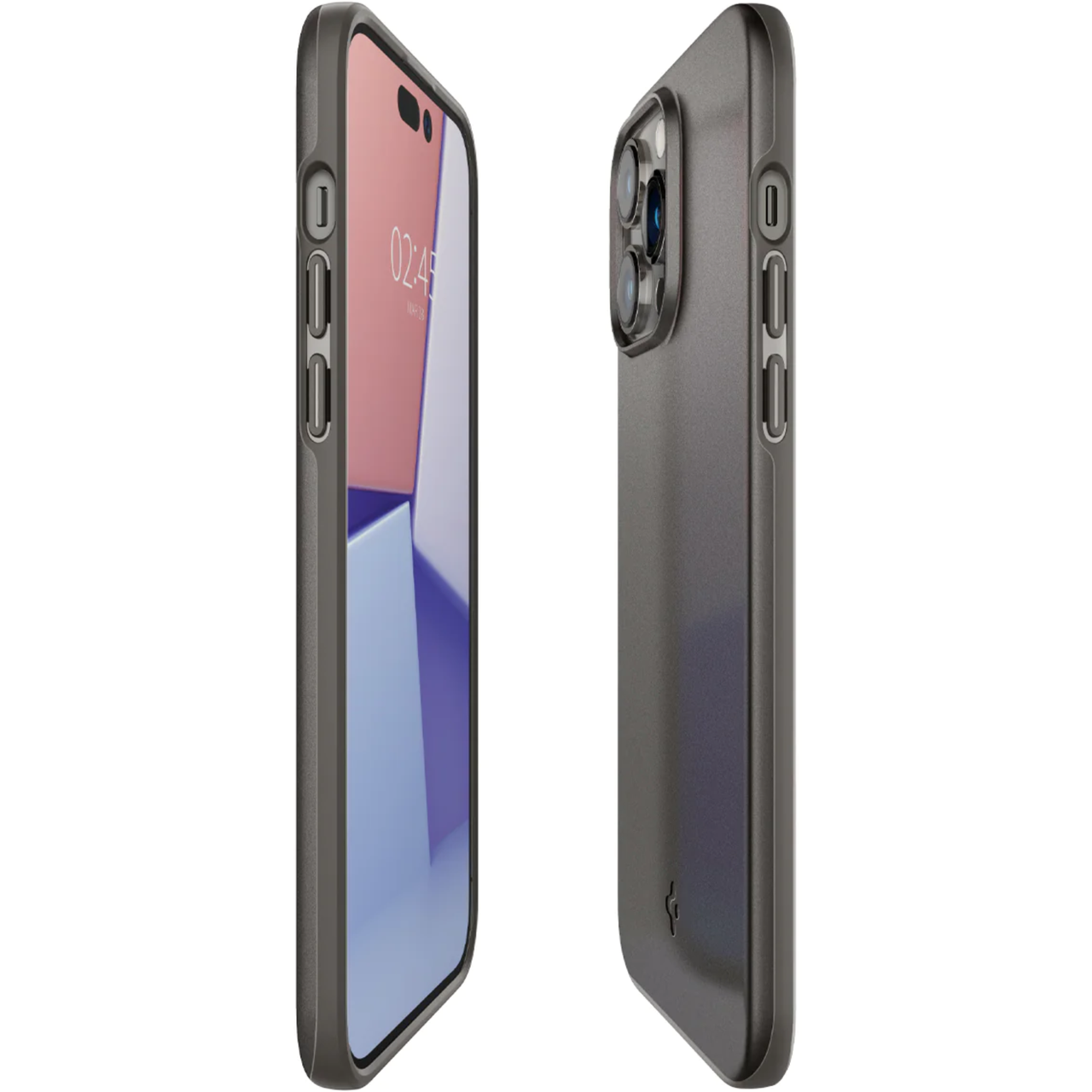 Чехол накладка Spigen Thin Fit for iPhone 14 Pro Max, Gunmetal (ACS04767) - фото 7