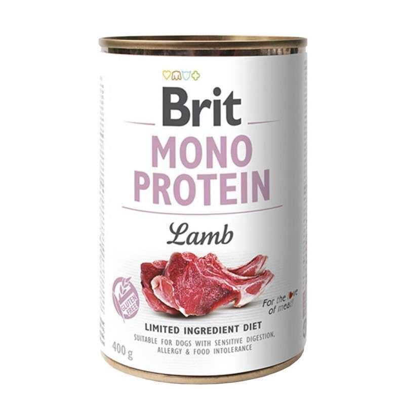 Корм вологий для собак Brit Mono Protein Lamb консерва з ягням 400 г (2029)