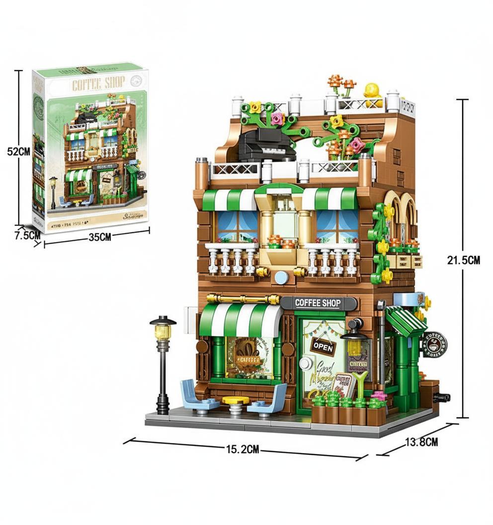 Дитячий конструктор Кав'ярня Coffee Shop 724 деталі Різнокольоровий - фото 3 Дитячий конструктор Кав'ярня Coffee Shop 724 деталі Різнокольоровий - фото 3