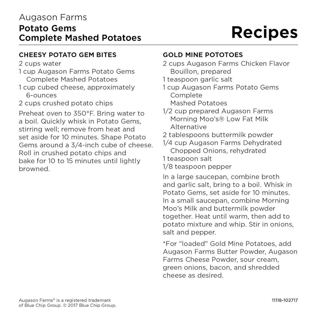 Сублимированное картофельное пюре Augason farms 45 порций (101088) - фото 4 Сублимированное картофельное пюре Augason farms 45 порций (101088) - фото 4