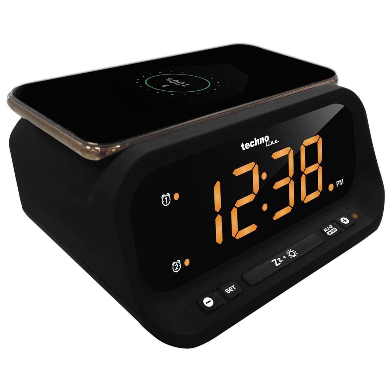 Часы настольные Technoline WT477 Wireless Mobile Charging Black (WT477) Часы настольные Technoline WT477 Wireless Mobile Charging Black (WT477)