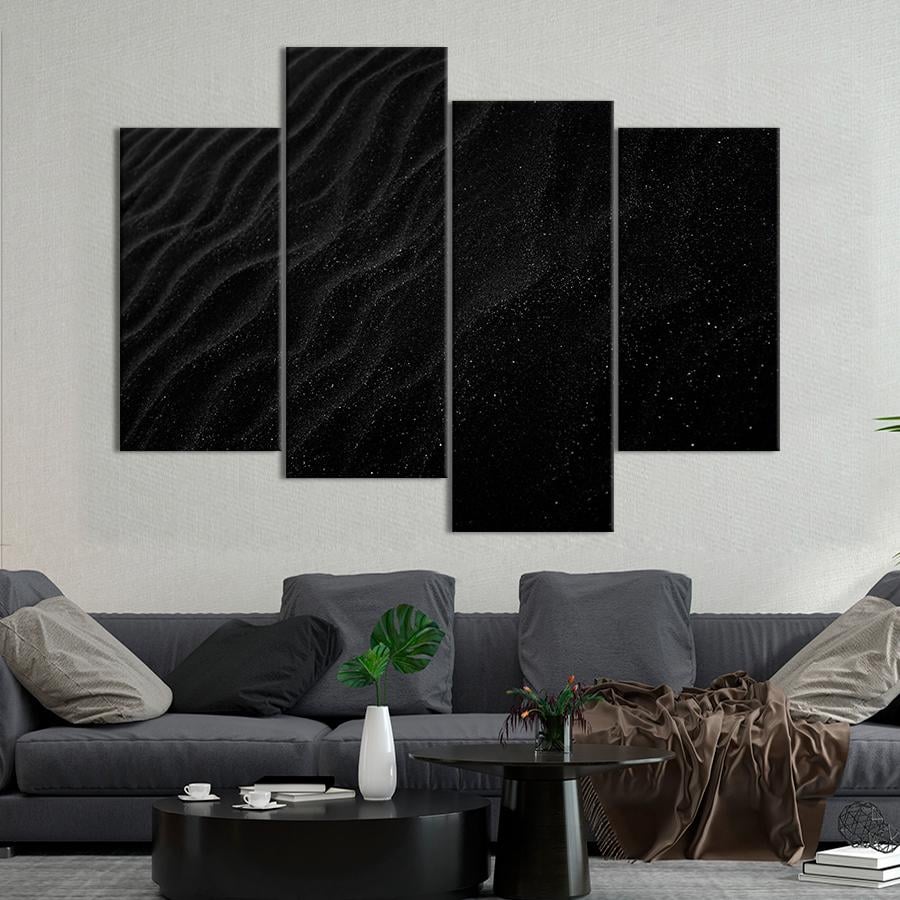 Картина абстракция Пески чёрной пустыни 149x106 см (A872-4)