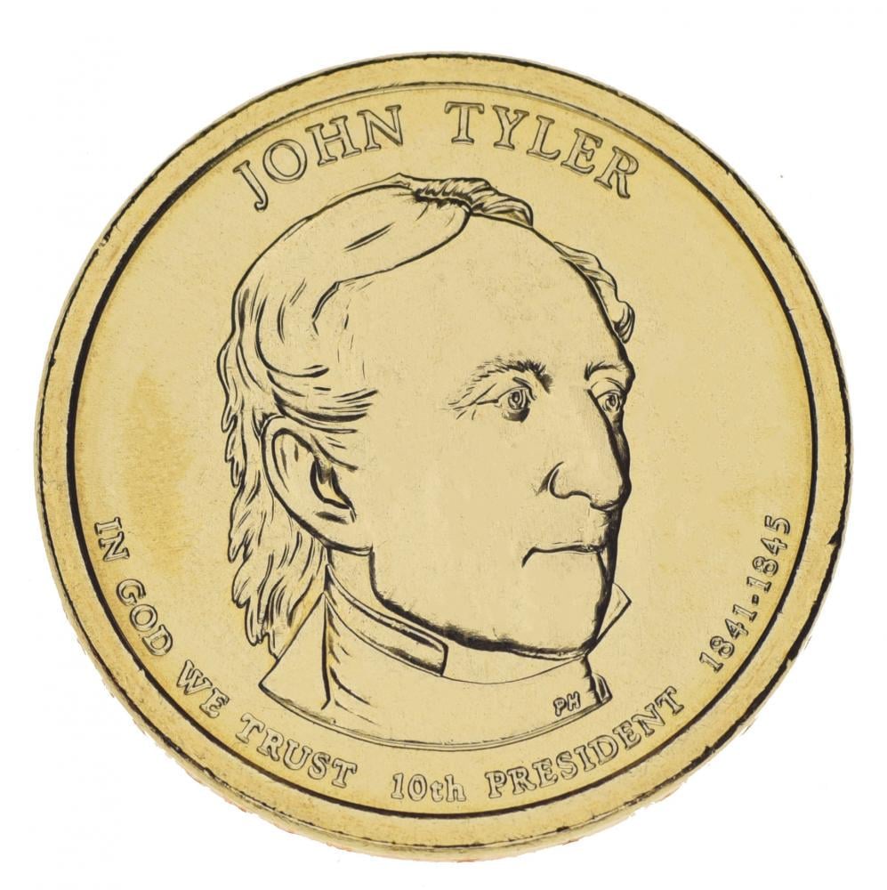 Коллекционная монета США 1 доллар 2009 P 10-й Президент Джон Тайлер UNC (KM#451)