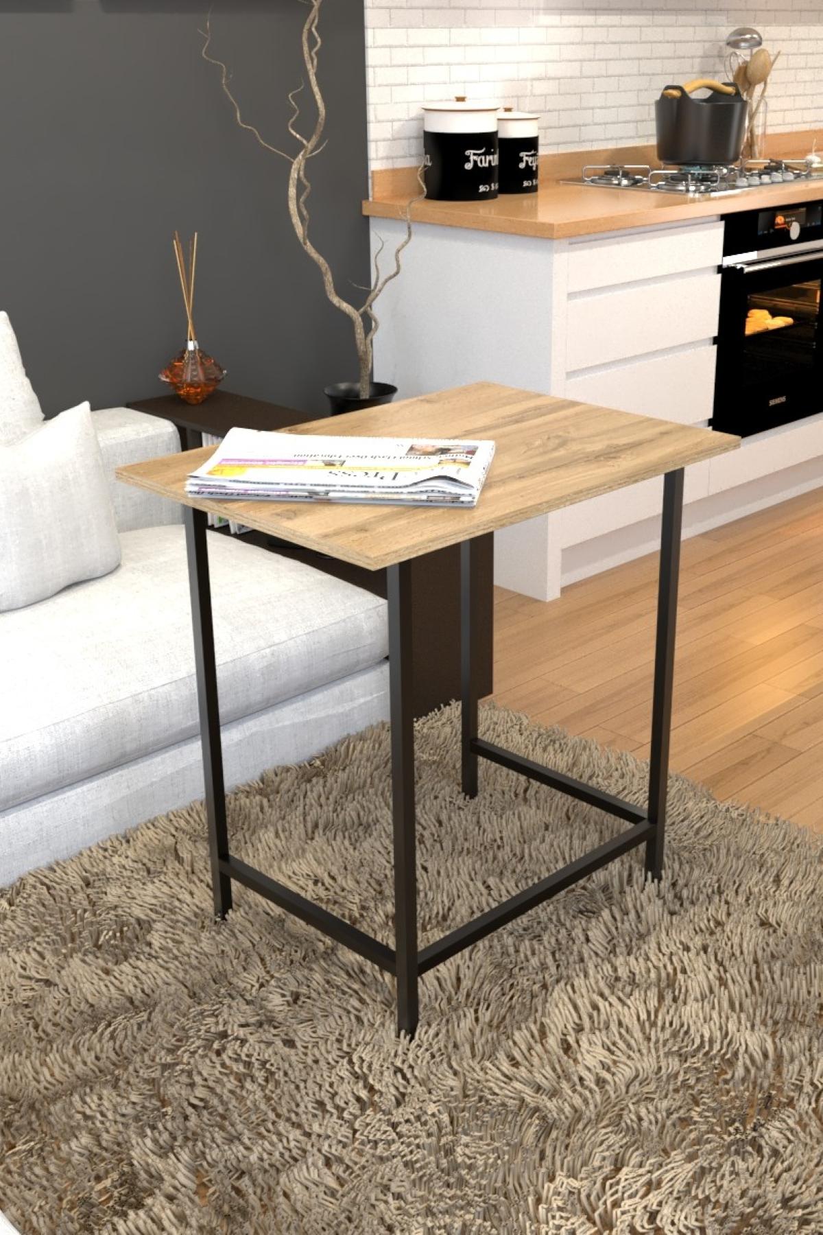 Столик приставной EcoLoft Салио DSP-1280-1 в стиле лофт Дуб Аппалачи (29878611)
