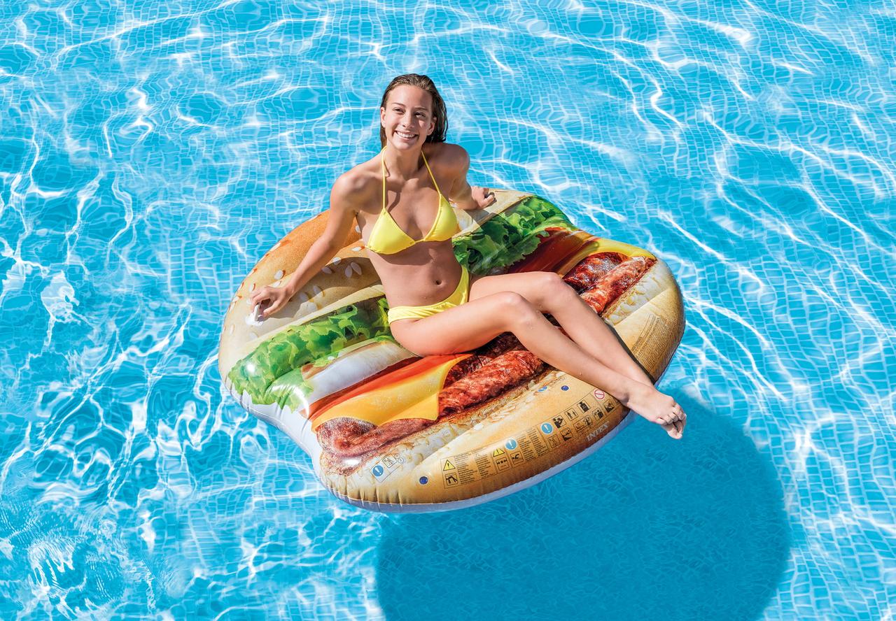 Надувний пліт Intex 58780 "Гамбургер" 145х142 см (SUN4529) - фото 3 Надувний пліт Intex 58780 "Гамбургер" 145х142 см (SUN4529) - фото 3