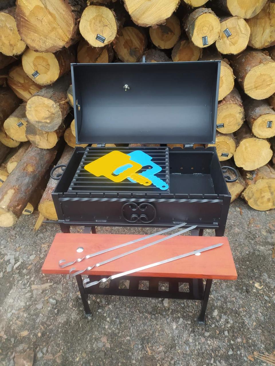 Мангал-барбекю дачний сталь 4 мм на 12 шампурів (1785687424) - фото 6 Мангал-барбекю дачний сталь 4 мм на 12 шампурів (1785687424) - фото 6