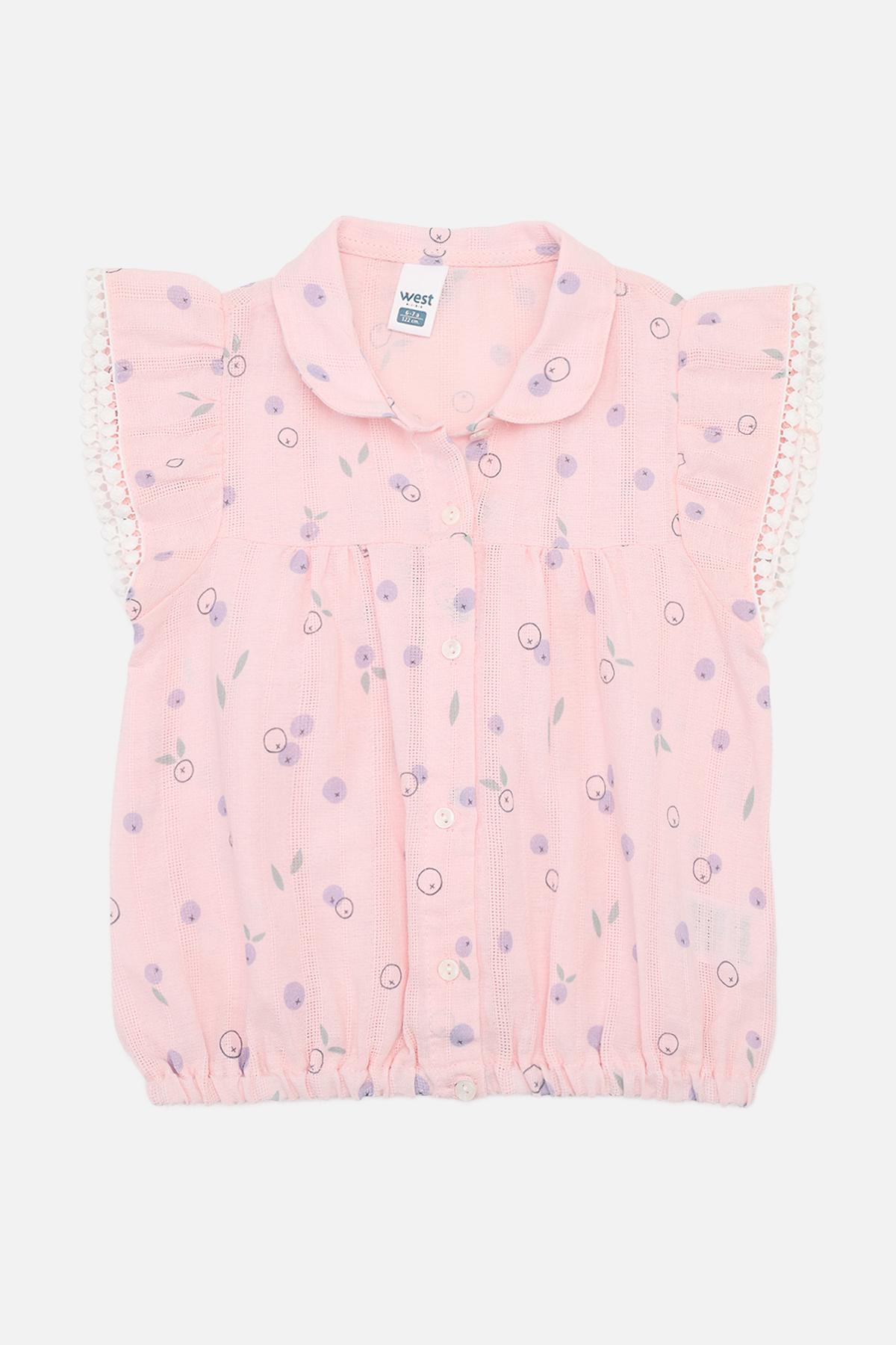 Блуза для девочки ЦБ-00273264 104 см Светло-розовый (SKT001054116)